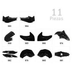 KIT CARENADO FZ16 11P NEGRO