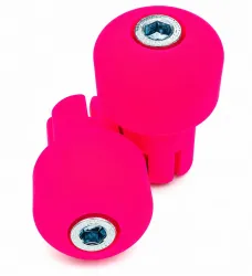 Puntera de Manubrio cromadas SMASH y otras(Jgo.) PINK FLUO