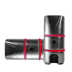 PEDALIN DELANTERO ALUMINIO pulido MACIZO-REBATIBLE ROJO