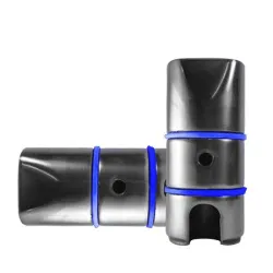 PEDALIN DELANTERO ALUMINIO pulido MACIZO-REBATIBLE AZUL