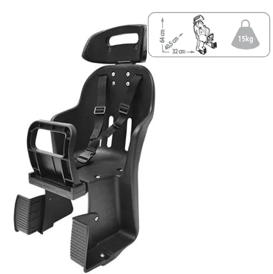 SILLA TRASERA DE NIÑOS BICIC CON PROTECCIONES