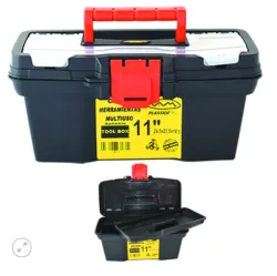 CAJA HERR. NEGRA 11" C/BANDEJA TAPA ORG. 29,5X23,5X14,5 500GR