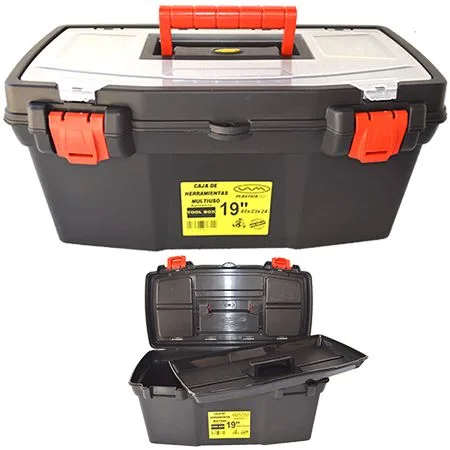 CAJA HERR. NEGRA 19" C/BANDEJA TAPA ORG. 48X23X24  1600GR