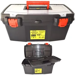 CAJA HERR. NEGRA 19" C/BANDEJA TAPA ORG. 48X23X24  1600GR