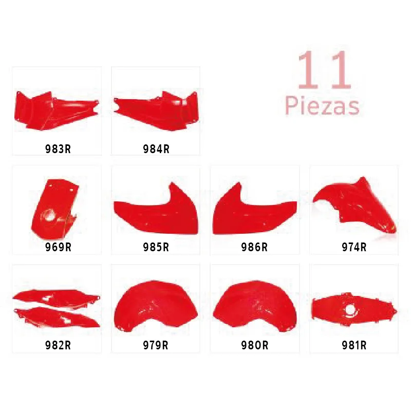 KIT CARENADO FZ16 11P ROJO YAMAHA FZ16