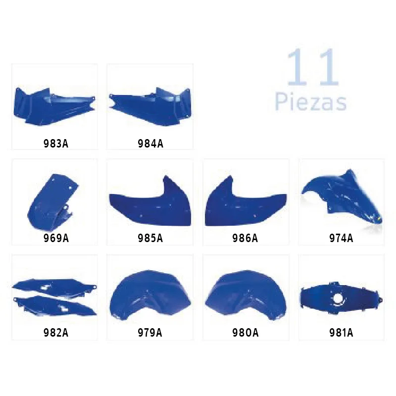 KIT CARENADO FZ16 11P AZUL YAMAHA FZ16