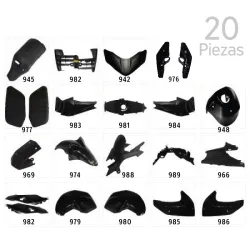 KIT CARENADO FZ16 20P NEGRO YAMAHA FZ16