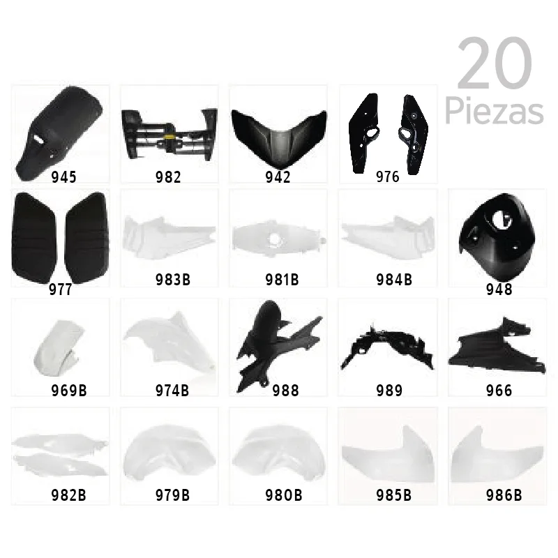 KIT CARENADO FZ16 20P BLANCO YAMAHA FZ16