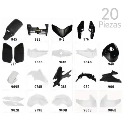 KIT CARENADO FZ16 20P BLANCO YAMAHA FZ16