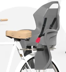 SILLA TRASERA DE NIÑOS BICIC gris compacta  p/15kg c/kit