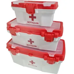 CAJA BOTIQUIN 16" BLANCA C/BAN TAPA ORG. 40,5X23,5X18 500GR
