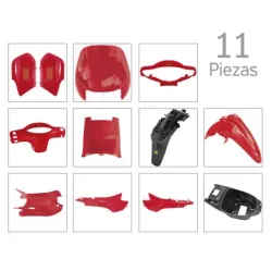 KIT CARENADO SMASH /BIZ/OTRAS 110cc 11p ROJO