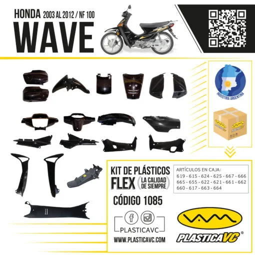 KIT CARENADO HONDA WAVE 18P 2006 al 2012