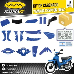 KIT CARENADO YAMAHA CRYPTON 105cc Azul 16 piezas