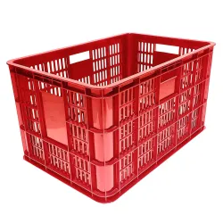 Canasto Plastico Reforzado api MULTIUSO 57x38x30 ROJO