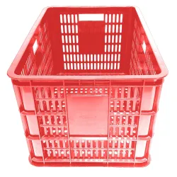 Canasto Plastico Reforzado api MULTIUSO 57x38x30 ROJO