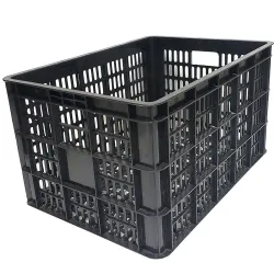 Canasto Plastico Reforzado api MULTIUSO  48x34x26 NEGRO