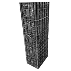 Canasto Plastico Reforzado api MULTIUSO  48x34x26 NEGRO