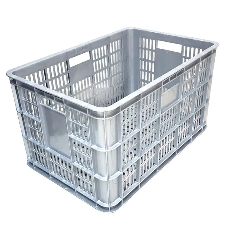 Canasto Plastico Reforzado api MULTIUSO  48x34x26 PLATA