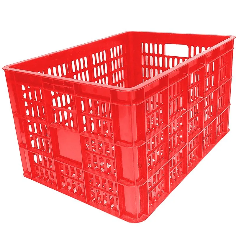 Canasto Plastico Reforzado api MULTIUSO  48x34x26 rojo