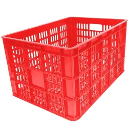 Canasto Plastico Reforzado api MULTIUSO  48x34x26 rojo