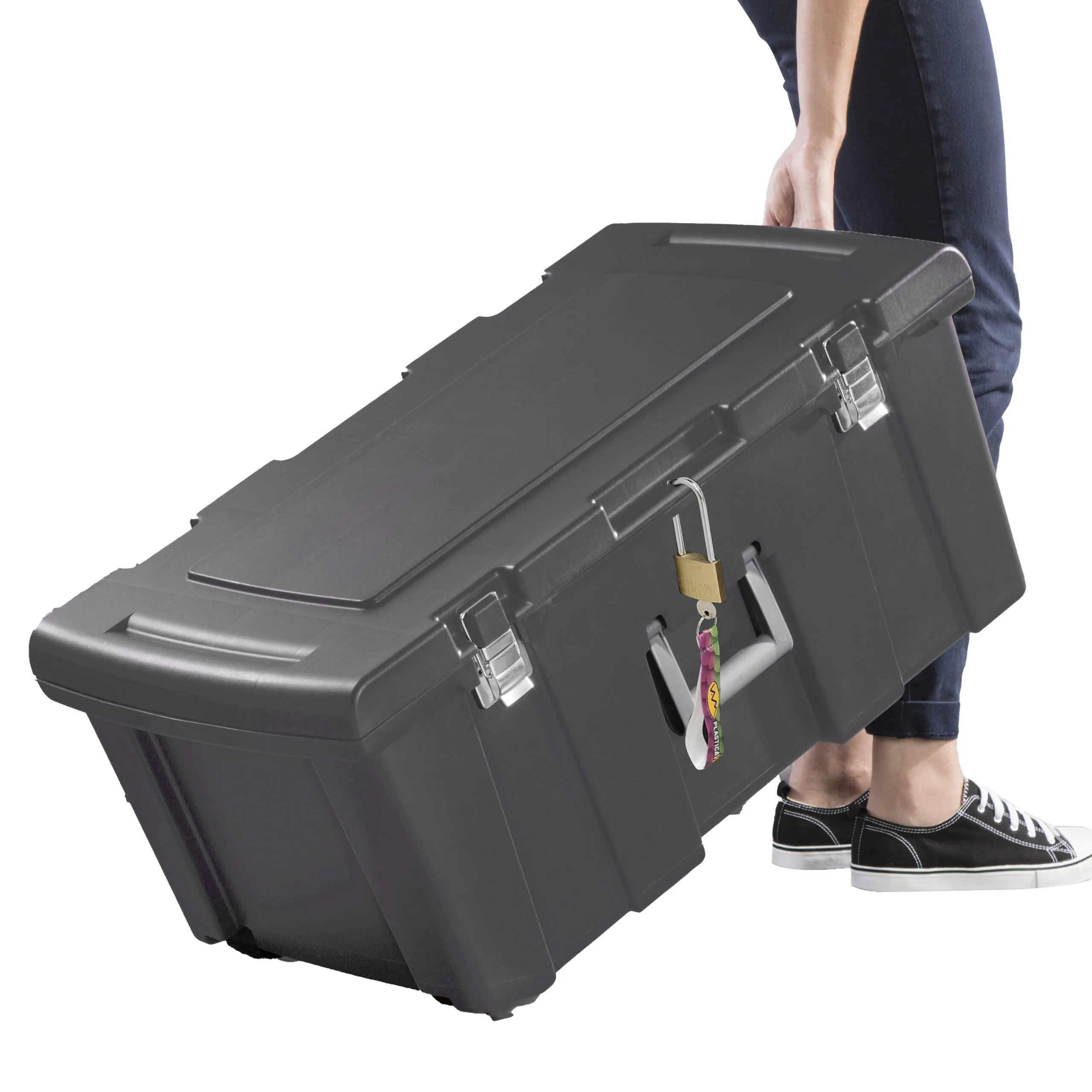 Baul  Multiuso 79,4x44,8x35,2 125 litros c/tapa/manija/rueda