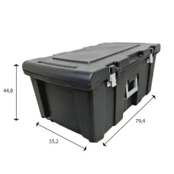 Baul  Multiuso 79,4x44,8x35,2 125 litros c/tapa/manija/rueda