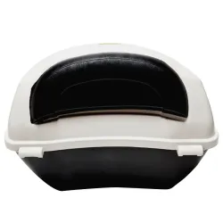 BAUL PORTA OBJETOS 36X34X25 16 LITRO BLANCO P/ MOTO Y BICI Con doble ojo de gato