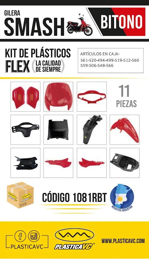 KIT CARENADO SMASH /BIZ/OTRAS