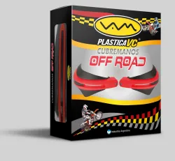 CUBRE MANOS OFF ROAD C/SPOILER NEGRO C/FUME Ø17 JGO CAJA