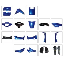 KIT CARENADO HONDA WAVE 18P 2006 al 2012 AZUL METALIZADO
