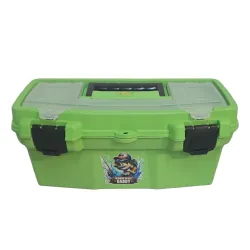 CAJA PESCA 16" VERDE C/BAN TAPA ORG. 40,5X20,5X18 500GR