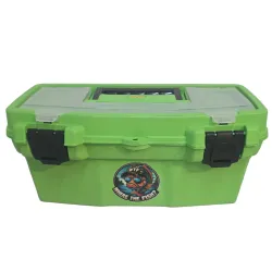 CAJA PESCA 16" VERDE C/BAN TAPA ORG. 40,5X20,5X18 500GR