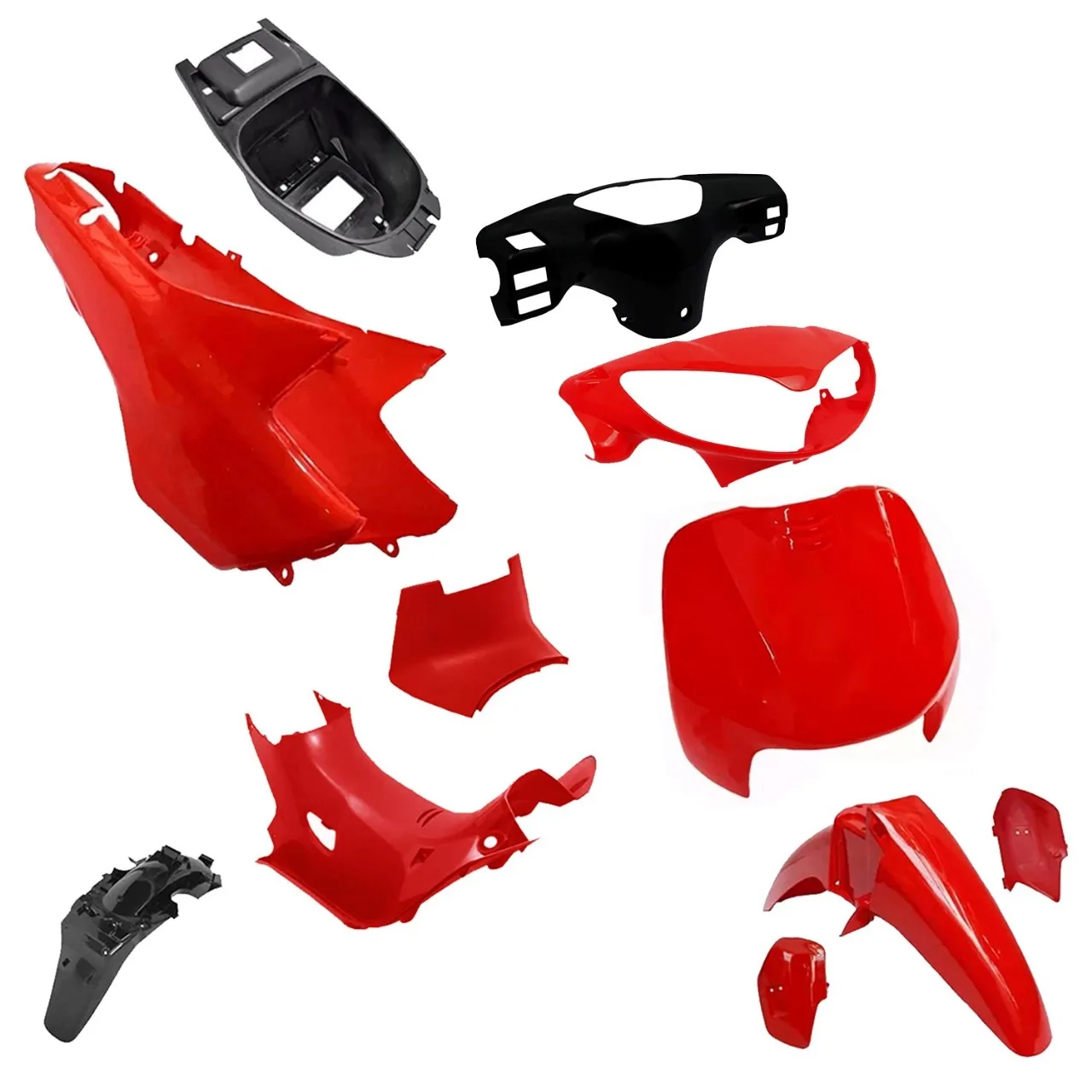 KIT CARENADO Zanella ZB 2010 K OTRAS 110cc 11p + BOX ROJO