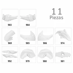 KIT CARENADO FZ16 11P BLANCO YAMAHA FZ16