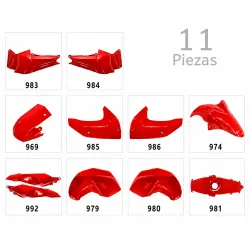 KIT CARENADO FZ16 11P ROJO YAMAHA FZ16