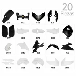 KIT CARENADO FZ16 20P BLANCO YAMAHA FZ16