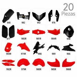 KIT CARENADO FZ16 20P ROJO YAMAHA FZ16
