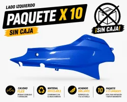 CARENADO LATERAL IZQUIERDO x10 SMASH/BIZ/OTRAS AZUL PAQUETE X 10 UNIDADES SIN CAJA